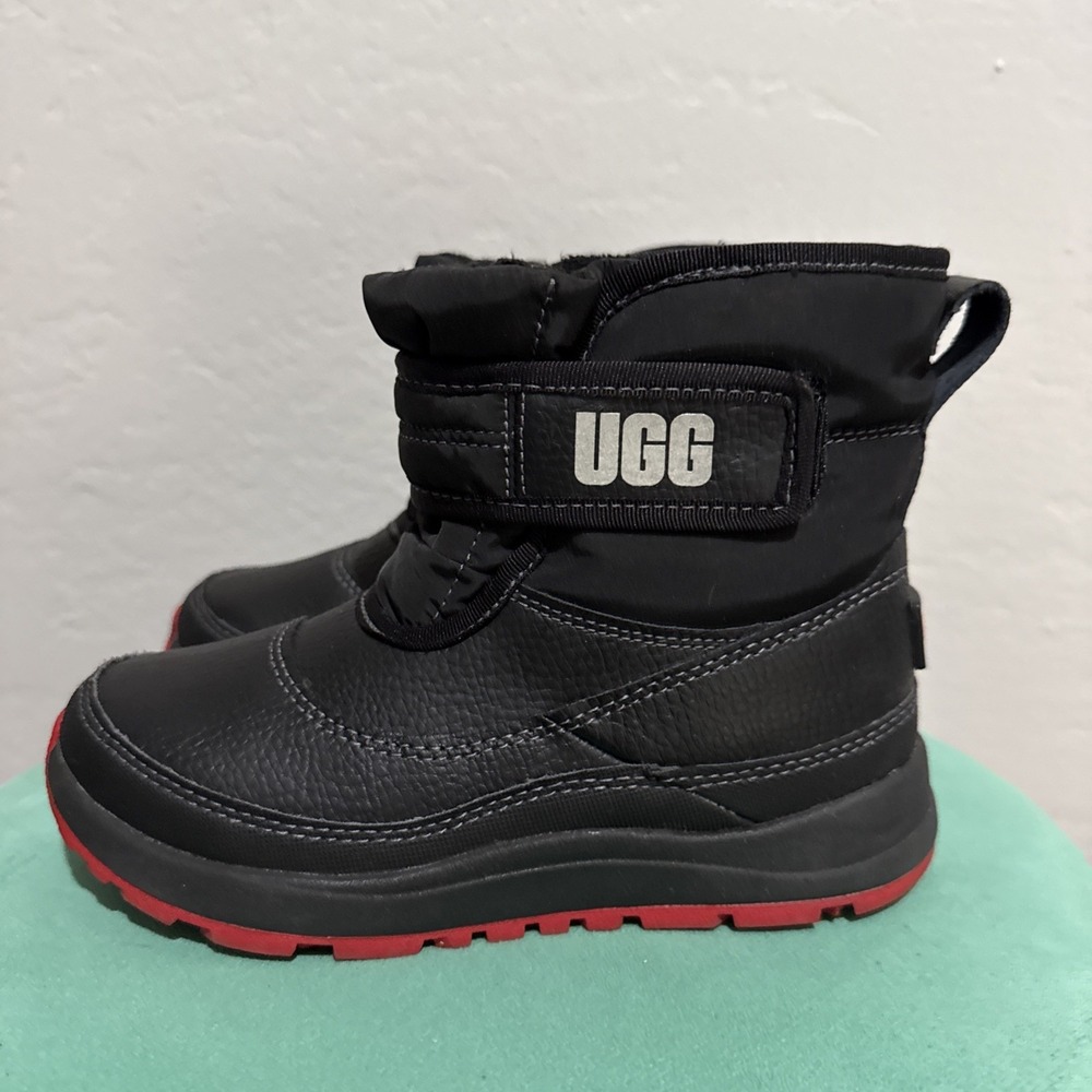 UGG Taney Weather Black Red Waterproof Toddler Boots Size 12 1122399T - Picture 3 of 9